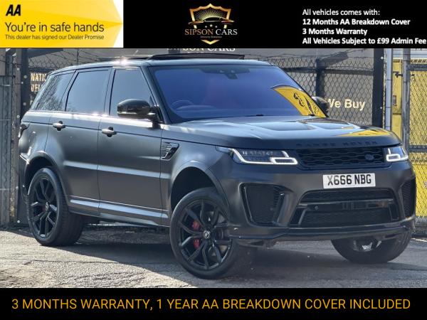 Land Rover Range Rover Sport 5.0 P575 V8 SVR SUV 5dr Petrol Auto 4WD Euro 6 (s/s) (575 ps)